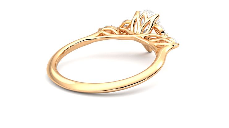 Taylor & Hart Tamora Pear Engagement Ring 360 degree image 12