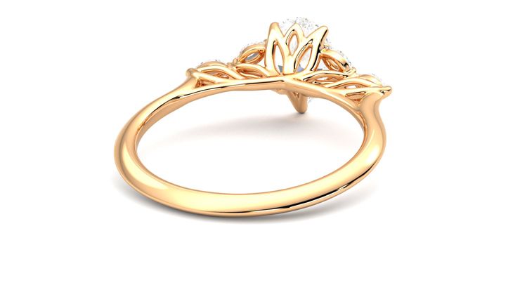 Taylor & Hart Tamora Pear Engagement Ring 360 degree image 13