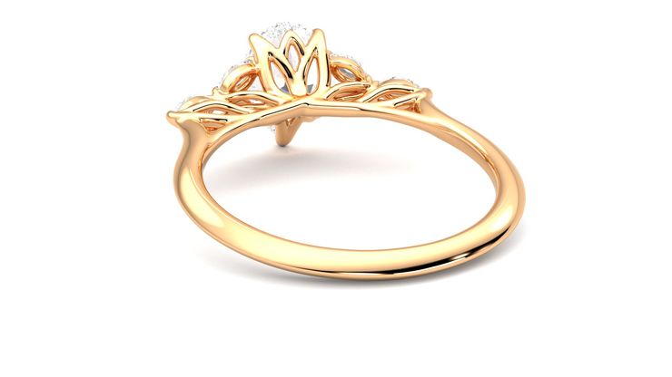 Taylor & Hart Tamora Pear Engagement Ring 360 degree image 16