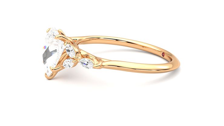 Taylor & Hart Tamora Pear Engagement Ring 360 degree image 22