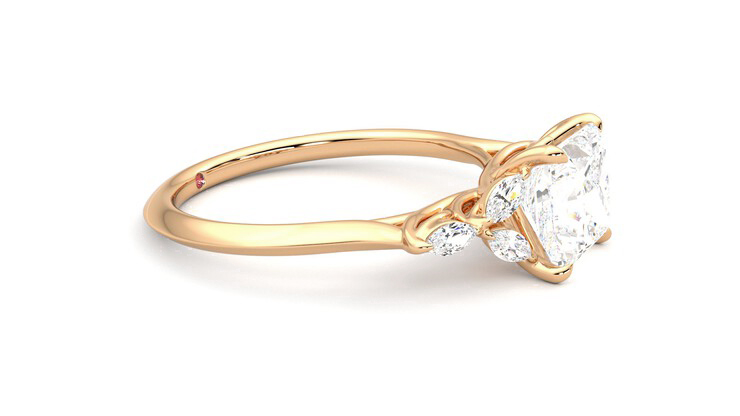 Taylor & Hart Tamora Princess Engagement Ring 360 degree image 8