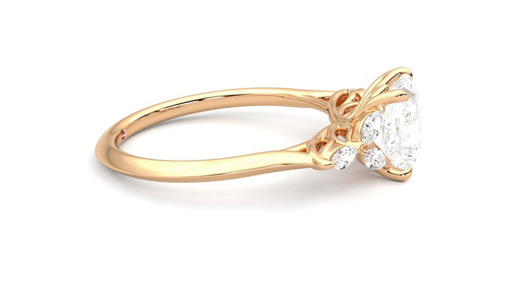 Taylor & Hart Tamora Princess Engagement Ring 360 degree image 9