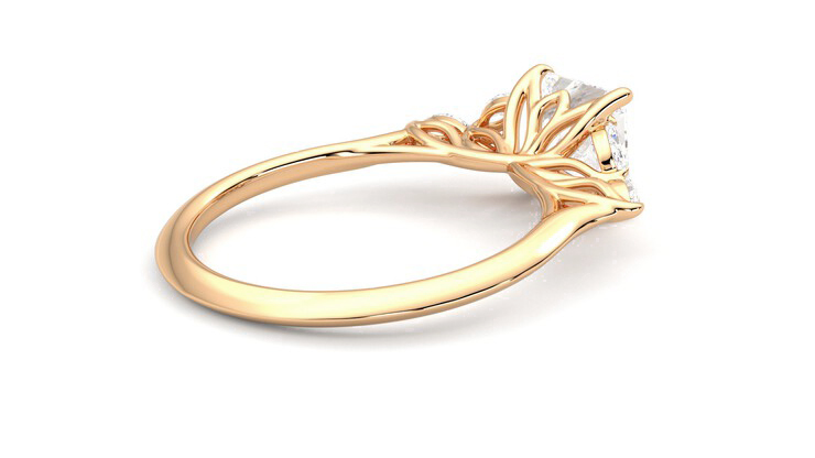 Taylor & Hart Tamora Princess Engagement Ring 360 degree image 12