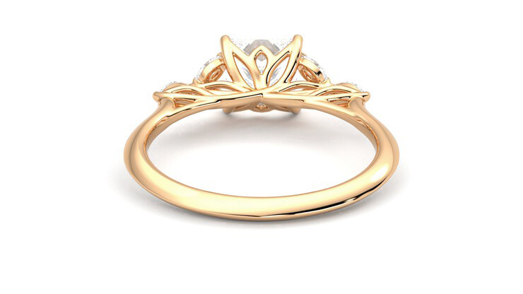 Taylor & Hart Tamora Princess Engagement Ring 360 degree image 15