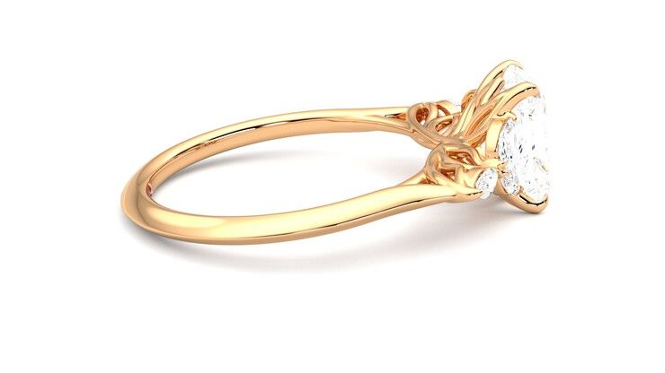 Taylor & Hart Tamora Radiant Engagement Ring 360 degree image 10