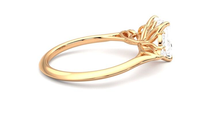 Taylor & Hart Tamora Radiant Engagement Ring 360 degree image 11