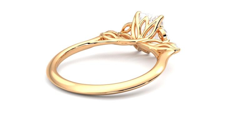 Taylor & Hart Tamora Radiant Engagement Ring 360 degree image 13