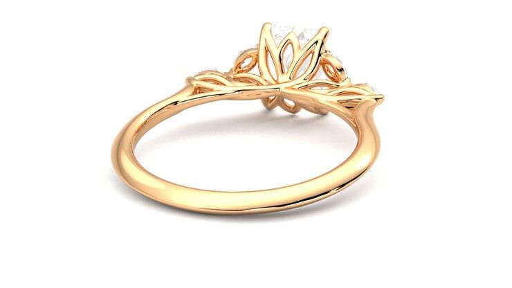 Taylor & Hart Tamora Radiant Engagement Ring 360 degree image 14