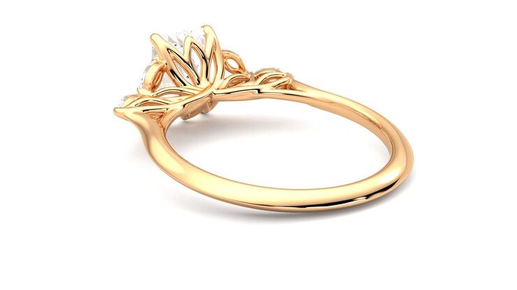 Taylor & Hart Tamora Radiant Engagement Ring 360 degree image 17