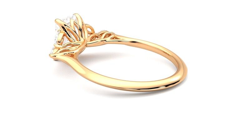 Taylor & Hart Tamora Radiant Engagement Ring 360 degree image 18