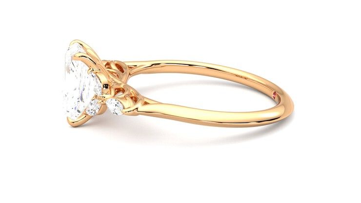 Taylor & Hart Tamora Radiant Engagement Ring 360 degree image 21