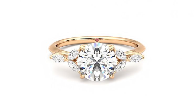 Taylor & Hart Tamora Round Engagement Ring 360 degree image 0