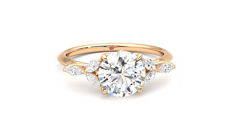 Taylor & Hart Tamora Round Engagement Ring 360 degree image 2