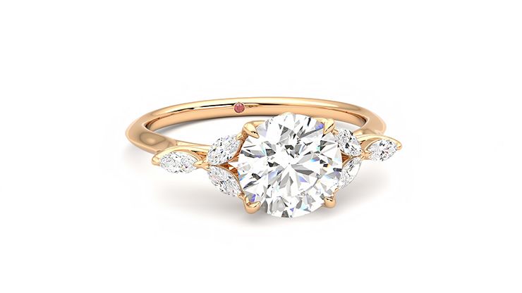 Taylor & Hart Tamora Round Engagement Ring 360 degree image 3