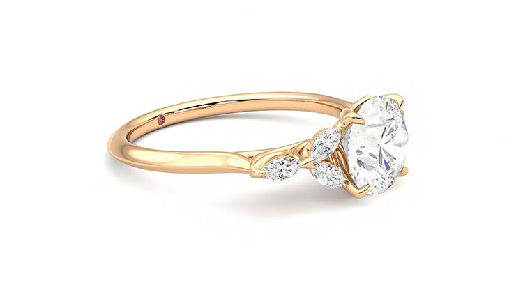 Taylor & Hart Tamora Round Engagement Ring 360 degree image 7