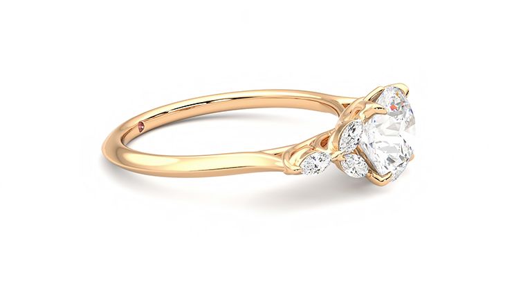Taylor & Hart Tamora Round Engagement Ring 360 degree image 8