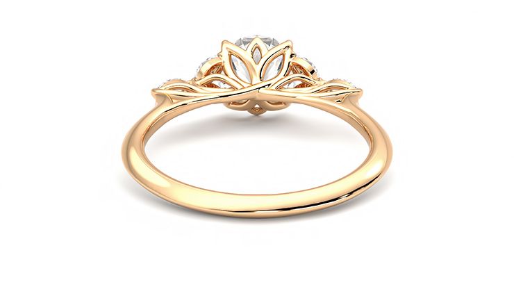 Taylor & Hart Tamora Round Engagement Ring 360 degree image 15