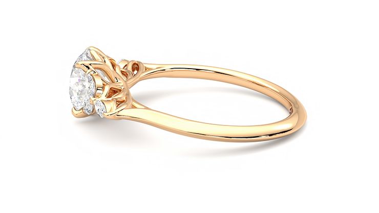 Taylor & Hart Tamora Round Engagement Ring 360 degree image 20