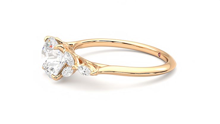Taylor & Hart Tamora Round Engagement Ring 360 degree image 22