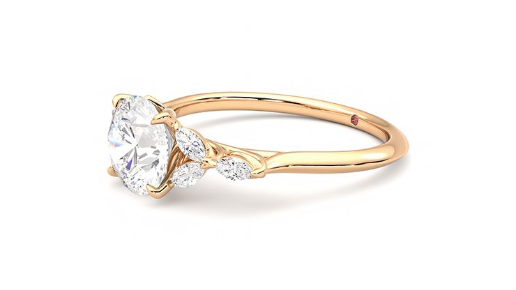 Taylor & Hart Tamora Round Engagement Ring 360 degree image 23