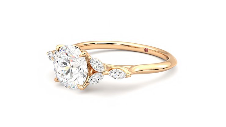Taylor & Hart Tamora Round Engagement Ring 360 degree image 24