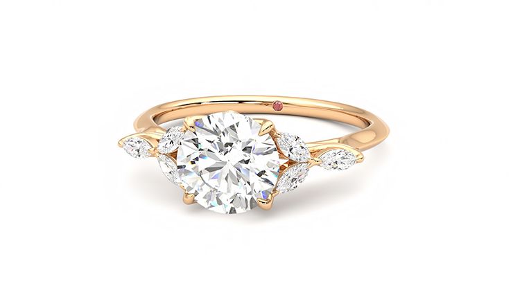 Taylor & Hart Tamora Round Engagement Ring 360 degree image 27