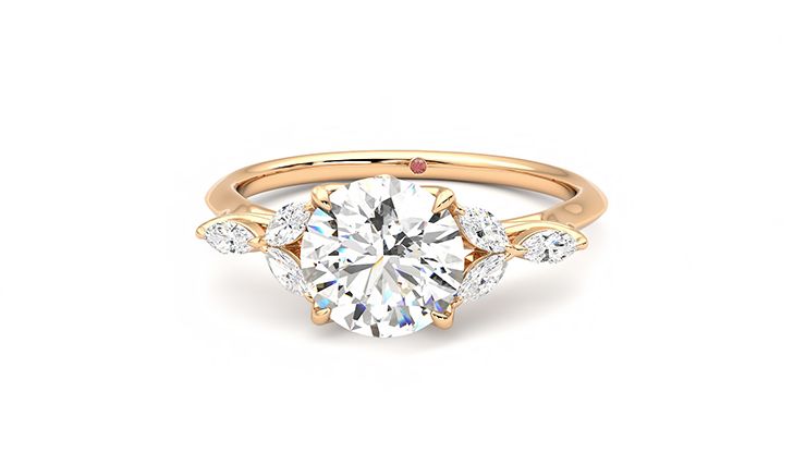 Taylor & Hart Tamora Round Engagement Ring 360 degree image 28
