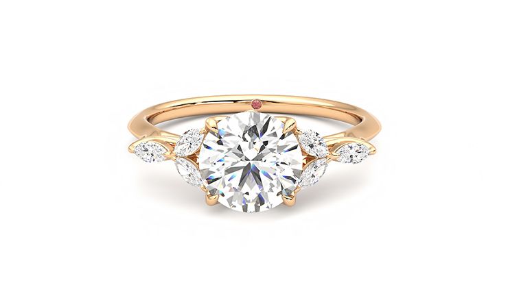 Taylor & Hart Tamora Round Engagement Ring 360 degree image 29