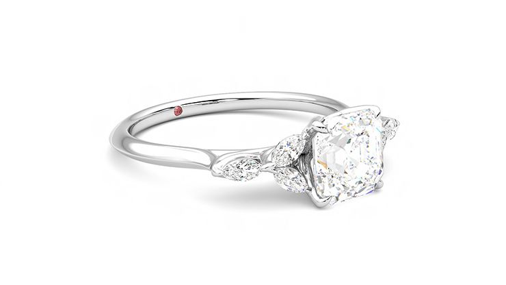 Taylor & Hart Tamora Asscher Engagement Ring 360 degree image 6