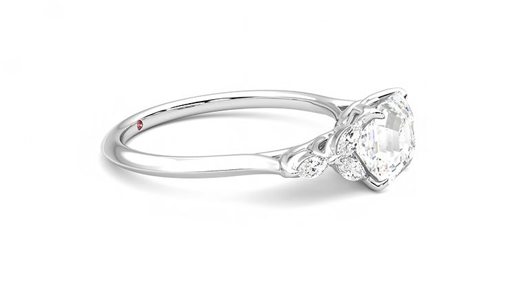 Taylor & Hart Tamora Asscher Engagement Ring 360 degree image 8