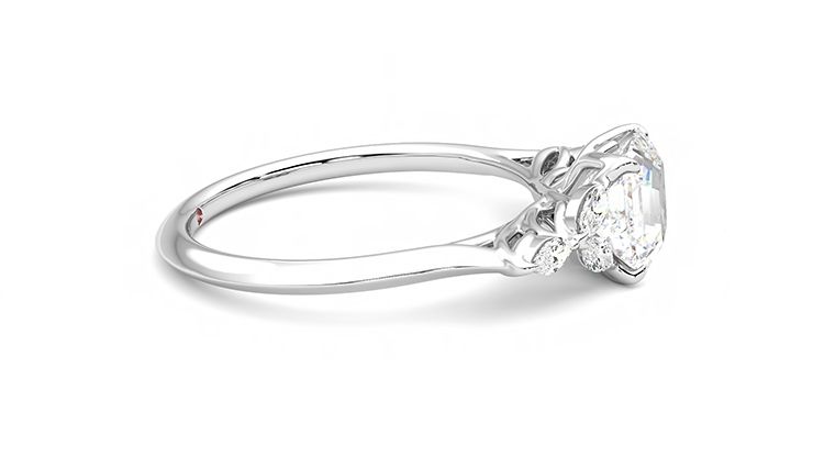 Taylor & Hart Tamora Asscher Engagement Ring 360 degree image 9