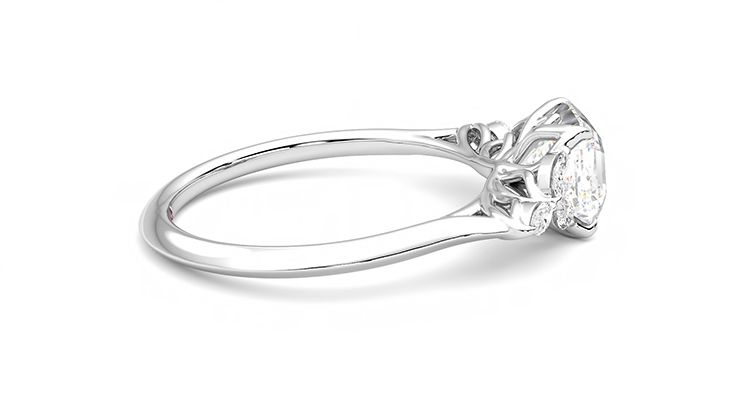 Taylor & Hart Tamora Asscher Engagement Ring 360 degree image 10