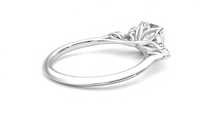 Taylor & Hart Tamora Asscher Engagement Ring 360 degree image 12