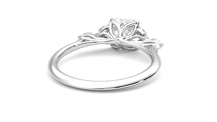 Taylor & Hart Tamora Asscher Engagement Ring 360 degree image 14