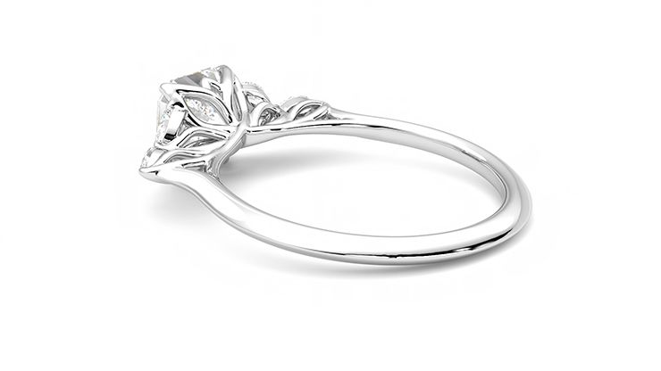 Taylor & Hart Tamora Asscher Engagement Ring 360 degree image 18