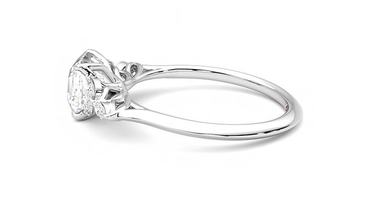 Taylor & Hart Tamora Asscher Engagement Ring 360 degree image 20