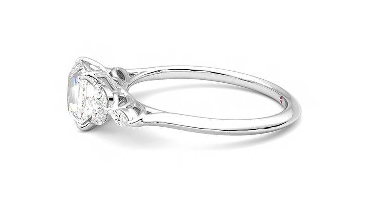 Taylor & Hart Tamora Asscher Engagement Ring 360 degree image 21