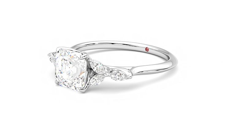 Taylor & Hart Tamora Asscher Engagement Ring 360 degree image 24