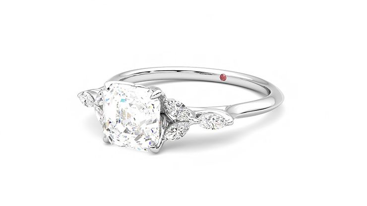 Taylor & Hart Tamora Asscher Engagement Ring 360 degree image 25