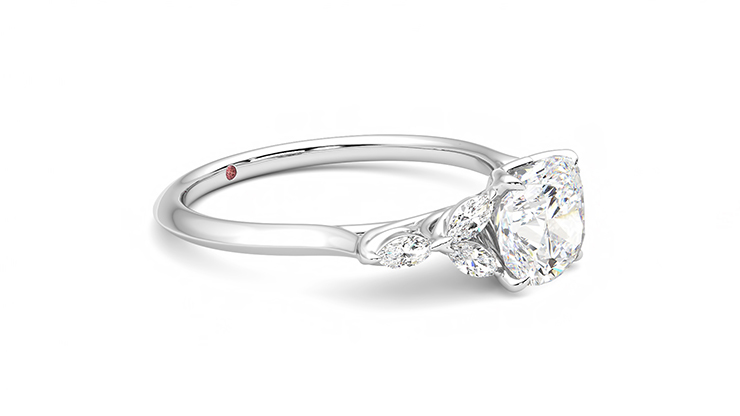 Taylor & Hart Tamora Cushion Engagement Ring 360 degree image 7