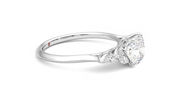 Taylor & Hart Tamora Cushion Engagement Ring 360 degree image 8