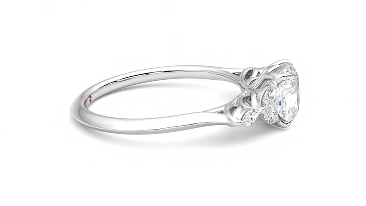 Taylor & Hart Tamora Cushion Engagement Ring 360 degree image 9
