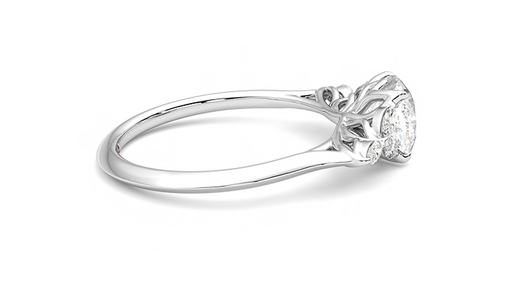 Taylor & Hart Tamora Cushion Engagement Ring 360 degree image 10