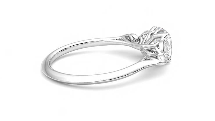 Taylor & Hart Tamora Cushion Engagement Ring 360 degree image 11