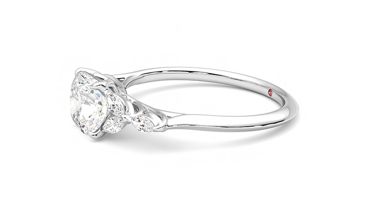 Taylor & Hart Tamora Cushion Engagement Ring 360 degree image 22