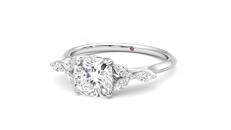 Taylor & Hart Tamora Cushion Engagement Ring 360 degree image 26