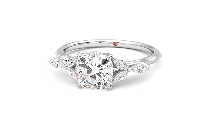 Taylor & Hart Tamora Cushion Engagement Ring 360 degree image 27