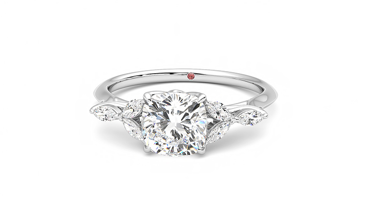 Taylor & Hart Tamora Cushion Engagement Ring 360 degree image 28