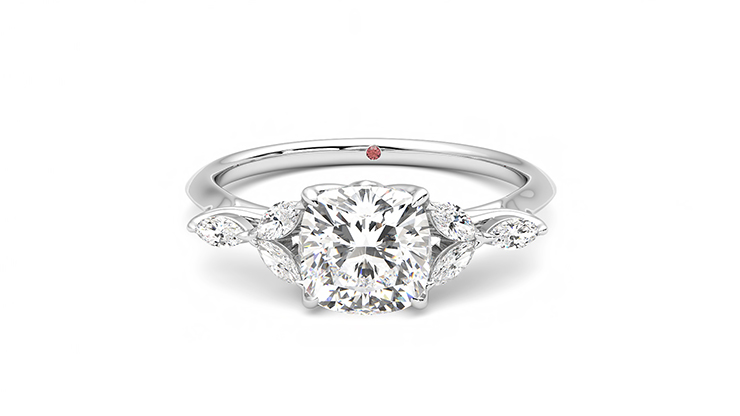 Taylor & Hart Tamora Cushion Engagement Ring 360 degree image 29