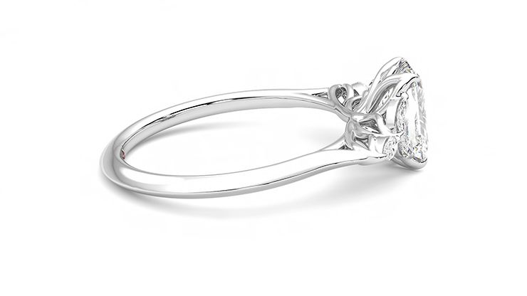Taylor & Hart Tamora Emerald Engagement Ring 360 degree image 9